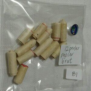 One-of-a-kind handmade/hand rolled paper beads/jewelry making/craft supplies/DIY